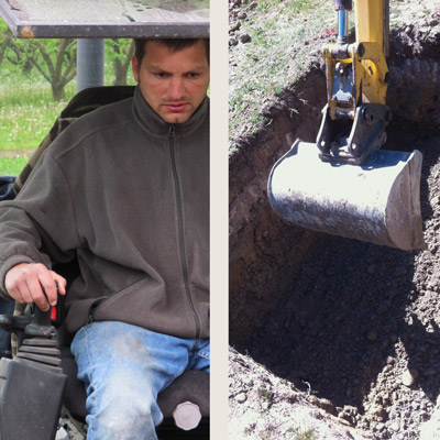 Fondations - creusement de tranchées